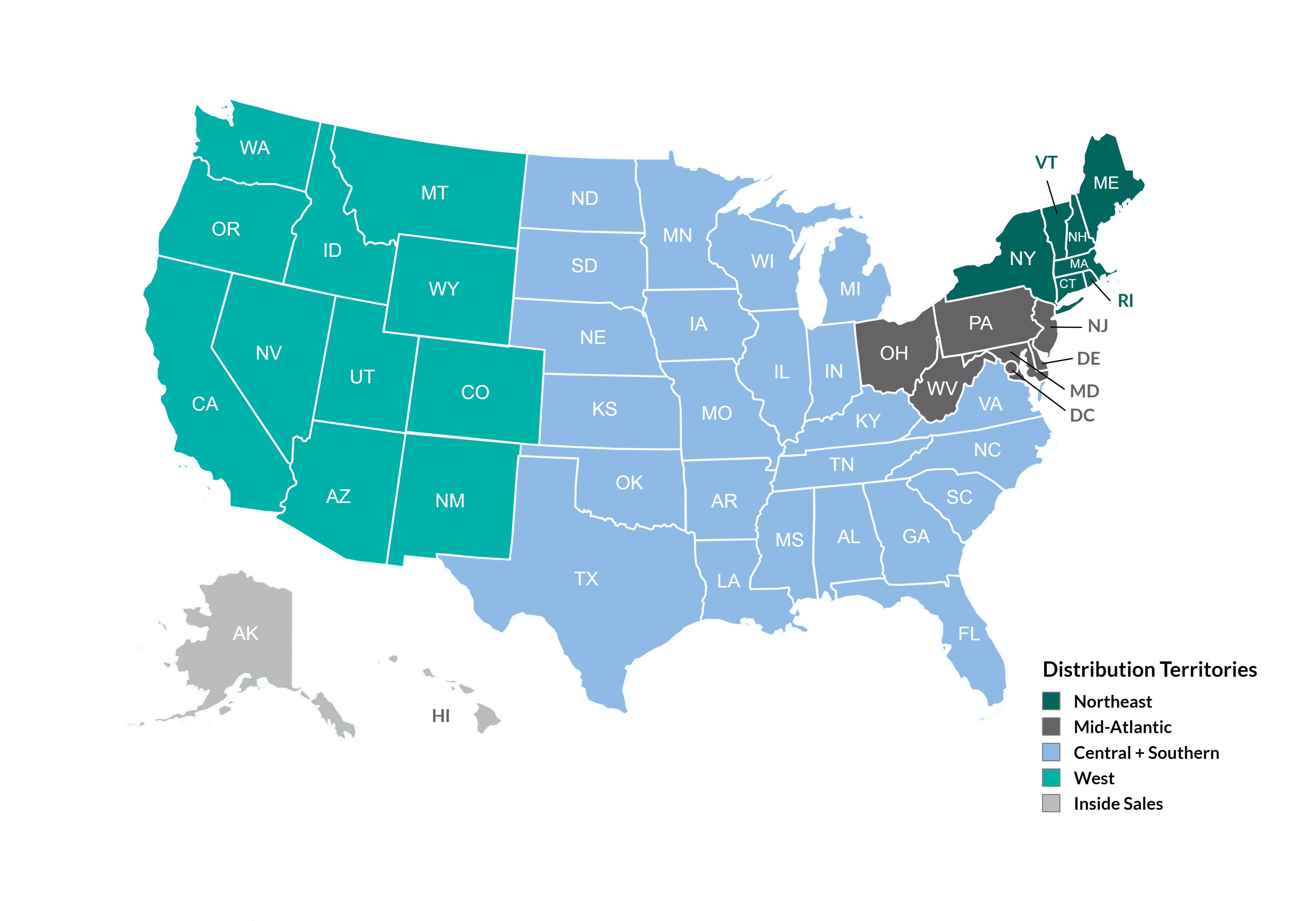 Neta Scientific Distribution Territories