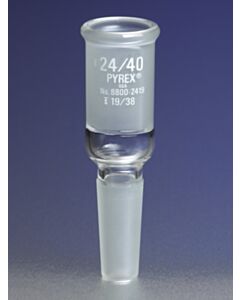 Corning Tube Adapter, Reducing, Corning, PYREX, Glass, Outer std; 01035F; 8800-3424