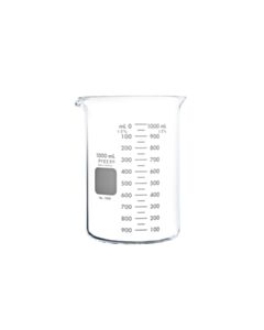 Corning PYREX Low Form Griffin Beakers, Capacity: 1 L, 33.81 oz; 02540P; 1000-1L