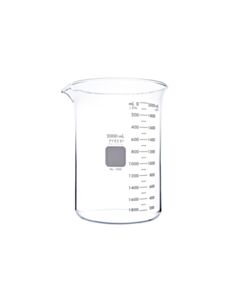 Corning PYREX Low Form Griffin Beakers, Capacity: 2000 mL, 67.62; 02540R; 1000-2L