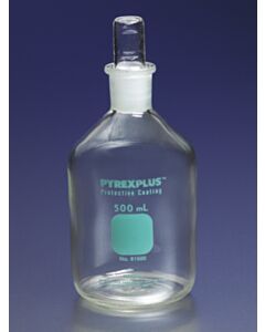 Corning PYREXPLUS Reagent Bottles with Hollow standard taper Stoppers; 028863; 61500-125