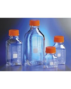 Corning PYREX Square Media/Solution Bottles and Caps, Capacity: 500; 064147; 1396-500