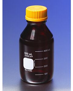 Corning PYREX Low-Actinic Media/Solution Bottles, Capacity: 17 oz; 064232C; 51395-500