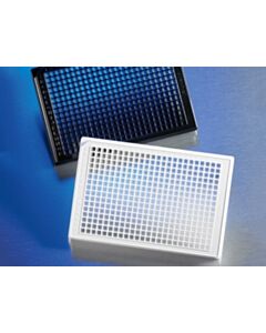 Corning 384 Well Flat Clear Bottom Polystyrene NBS Microplates, low; 07201014; 3766