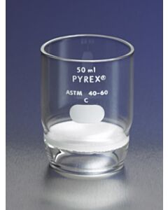 Corning Crucible, Glass, Filtering, PYREX, Gooch Type, High Form; 08237B; 32940-30M
