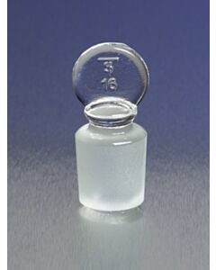 Corning PYREX Solid Glass Pennyhead Standard Taper Stoppers, Length; 08624432; 7661-27