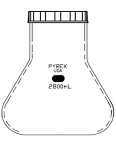 Corning Flasks, Erlenmeyer Cell Culture, Corning, PYREX, Fernbach; 0955272; 4426-2XL