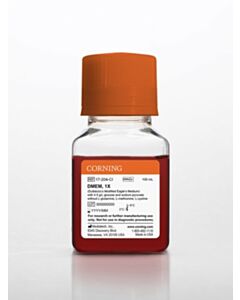 Corning 100 mL DMEM (Dulbeccos Modification of Eagles Medium) [+] 4.5 g/L glucose and sodium pyruvate [-] L-glutamine, L-methionine, L-cystine