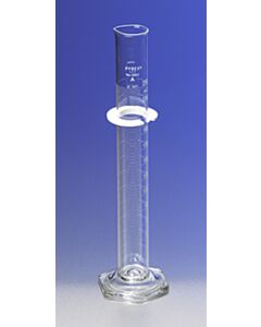 Corning Pyrex 2l Single Metric Scale Cylinder, Serialized/Certified Class A, White Graduations, Td