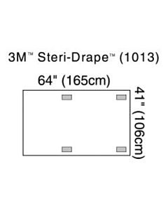 3M Healthcare X-Ray Image Intensifier Drape, 4 Adhesive Patches, 41" x 64", 40/CS