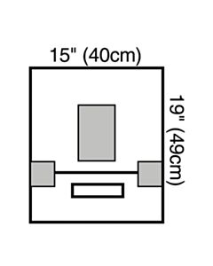 3M Healthcare Small Drape W/ Incise Film & Pouch, 15" x 19", 2 Adhesive Patches, Fluid Collection Pouch, 40/CS