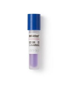 3M Healthcare Indicator For Steam 270°F/ 132°C Gravity Displacement Steam Sterilizers, 24 Hour Readout, Blue Cap, 400/CS