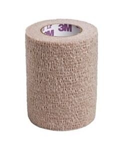3M Healthcare Self-Adherent Wrap W/ Hand Tear, Latex Free (LF), 2" x 5 yds (fully stretched), Tan, 36 rl/CS