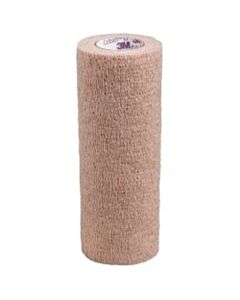 3M Healthcare Self-Adherent Wrap, 6" x 5 yds, Latex Free (LF), Tan, Non-Sterile, 12/CS