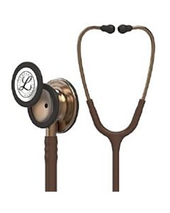 3M Healthcare Stethoscope, Copper-Finish Chestpiece, Chocolate Tube, 27"