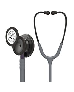 3M Healthcare Stethoscope, Smoke Chestpiece, Gray Tubing, Violet Gray Stem & Smoke Headset, 27"