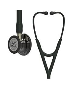 3M Healthcare Stethoscope, Black Finish Chestpiece, Black Tube, Blue Stem & Black Headset, 27"