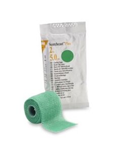3M Healthcare Plus Casting Tape, 2" x 4 yds, Green, 10/CS