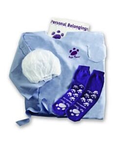 3M Healthcare Warming Gown Kit, Incl: XL 51"L Gown, Booties, Bonnet, Personal Belongings Bag & Shoe Bag, 20 kit/CS
