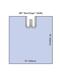 3M Healthcare Steri-Drape Bilateral Split Sheet, 72" x 78", Absorbent Impervious Material, 30/CS