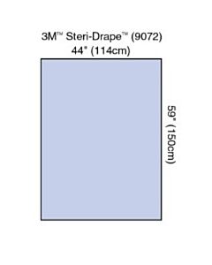 3M Healthcare Steri-Drape Drape Sheet, 44" x 59", Absorbent Impervious Material, 80/CS
