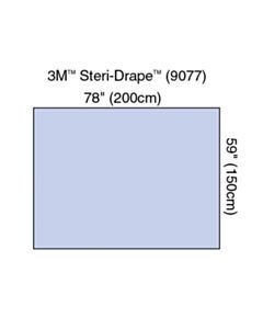3M Healthcare Steri-Drape Drape Sheet, 78" x 59", Absorbent Impervious Material, 60/CS