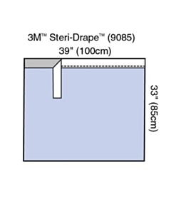 3M Healthcare Steri-Drape Adhesive Towel Drape, 39" x 33", Absorbent Impervious Material, 120/CS