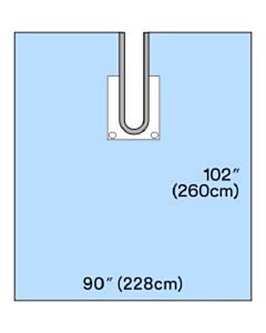 3M Healthcare Steri-Drape Shoulder Split Sheet W/ Pouch, 90" x 102", Absorbent Impervious Material, Fluid-Control Pouch W/ 2 Exit Ports, 20/CS