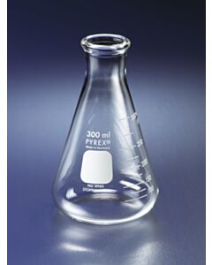 Corning Pyrex 2l Narrow Mouth Erlenmeyer Flasks With Heavy Duty Rim