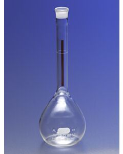 Corning Pyrex 2l Class A Lifetime Red Volumetric Flask With Glass Standard Taper Stopper