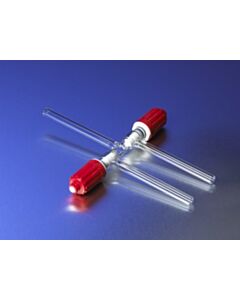 Corning Pyrex 0-3 mm Plain Bore Rotaflo Three-Way Stopcock