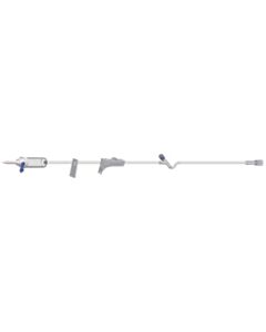 Amsino IV Admin Set, 15 Drops Per mL, 78" Length, 16 mL Priming Volume, Vented/Non-Vented, 1 Slide Clamp, Roller Clamp, 1 Y Site, Rotating Male
