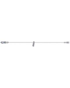 Amsino Standard Bore IV Extension Set, 7" Length, 1.2 mL Priming Volume, 1 Amsafe Needle-Free Connector, 1 Slide Clamp, Rotating Male Luer Lock