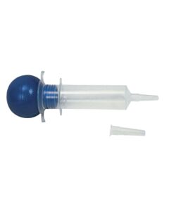 Amsino Bulb Irrigation/ Feeding Syringe, 60cc, Catheter Tip With Tip Protector, Non-Sterile, 50/Cs