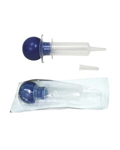 Amsino Bulb Irrigation Syringe, 60cc, Catheter Tip With Tip Protector, Sterile, Packaged In Poly Pouch, 50/Cs