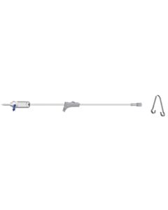 Amsino IV Secondary Piggyback IV Set, 20 Drops Per mL, 40" Length, 10 mL Priming Volume, Vented/Non-Vented, Roller Clamp, Rotating Male Luer