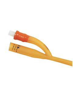 Amsino Foley Catheter, 18fr 2-Way Silicone Coated Latex, 5cc Balloon, 10/Pk