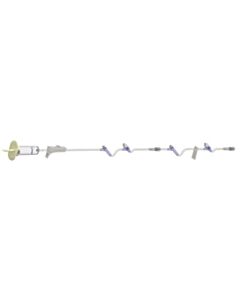 Amsino Amsafe-3® IV Set, Adjust To 10, 15, 60 Drops Per mL, 91" Length, 24 mL Priming Volume, Roller Clamp, 1 Pre-Pierced Y Site, 1 Amsafe Needle-Free