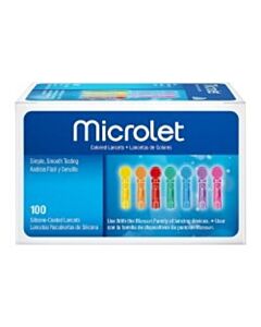 Ascensia Diabetes Care Lancets, Color, Silicone Coated, CLIA Waived, 100s (Dme-M)