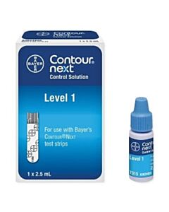 Ascensia Diabetes Care Control Solution, Level 1, Low, 12/CS