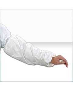 AlphaPro Sleeve Protector, White, Sonic Welded, Elastic At Both Ends, Size UNIV