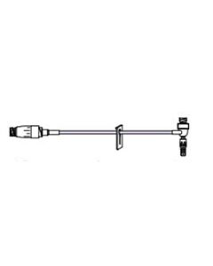 BD Minibore Pressure Rated T-Connector Extension Set, MaxPlus Clear Needleless Connector, Non-Removable Slide Clamp