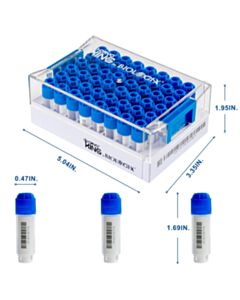 Biologix Cryoking Sbs Combo, 2.0ml External Vials + Rack; Vial Caps Color: Biologix Blue.
