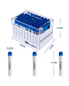 Biologix Cryoking Sbs Combo, 5.0ml External Vials + Rack; Vial Caps Color: Biologix Blue.