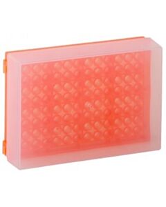 BioPlas 0032f Preparation Rack, With Cover, 96 Wells, Fluorescent Orange, (Pack Of 5)