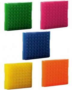 BioPlas 0081 Microcentrifuge Tube Rack, 64 Wells, Assorted Colors, (Pack Of 5)