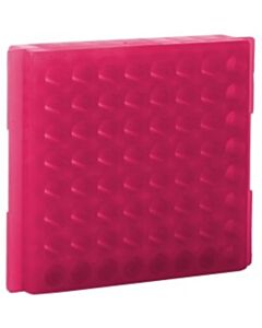 BioPlas 0085 Microcentrifuge Tube Rack, 64 Wells, Pink, (Pack Of 5)