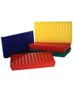 BioPlas 0091 Microcentrifuge Tube Rack, 96 Wells, Assorted Colors, (Pack Of 5)
