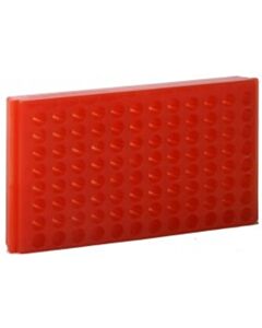 BioPlas 0094 Microcentrifuge Tube Rack, 96 Wells, Orange, (Pack Of 5)