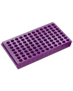 BioPlas 0097 Microcentrifuge Tube Rack, 96 Wells, Lavender, (Pack Of 5)